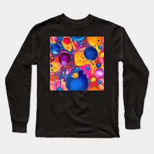 Abstract oil and water mix background Long Sleeve T-Shirt